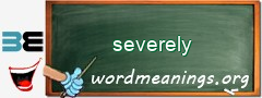 WordMeaning blackboard for severely